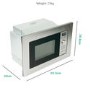 GRADE A2 - electriQ Built-in 17L Standard Microwave in Stainless Steel