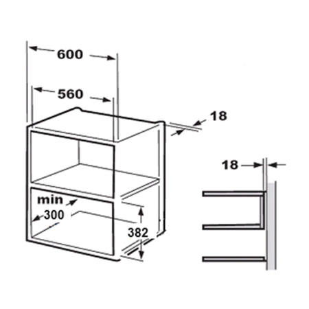 Refurbished electriQ eiQMOBI17 Built In 17L 700W Microwave Stainless Steel