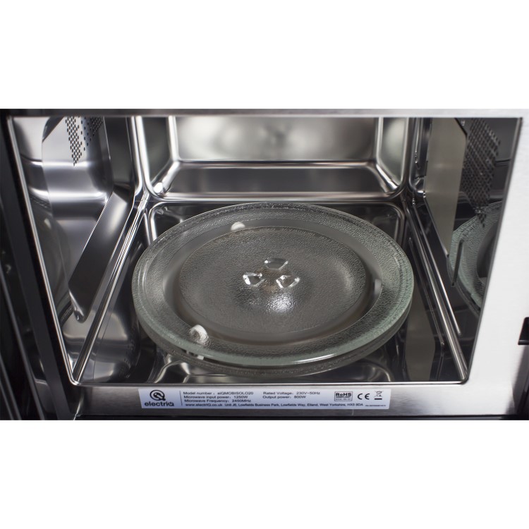 electriQ 20L Built in Standard Solo Microwave in Stainless Steel