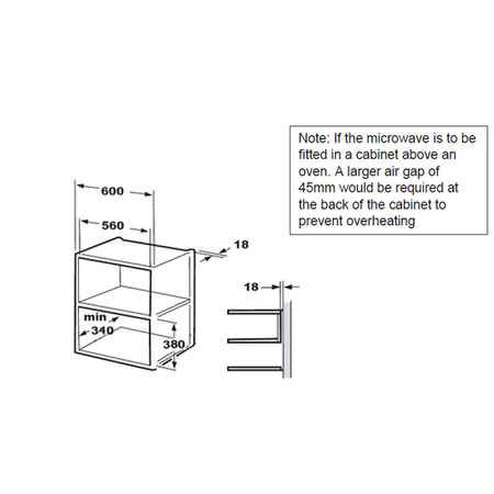 electriQ 20L Built in Standard Solo Microwave in Stainless Steel
