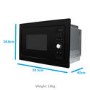 electriQ Built-In 900W Microwave - Black