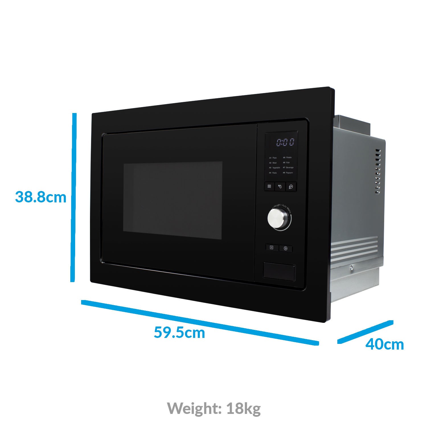 electriQ 25L 900W Builtin Digital Microwave Black electriQ