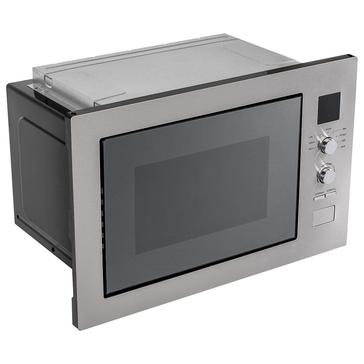 electriQ Built-In Microwave - Stainless Steel with Mirror Door