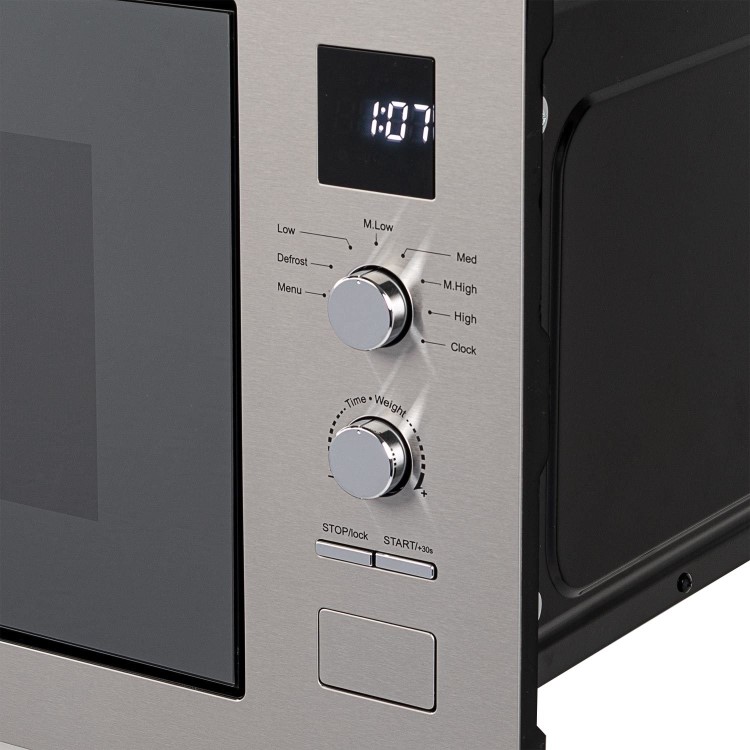 electriQ Built-In Microwave - Stainless Steel with Mirror Door