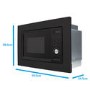electriQ Built-In Microwave with Grill - Black