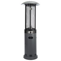 Refurbished electriQ Outdoor Freestanding Gas Patio Heater in Grey with Free Cover 
