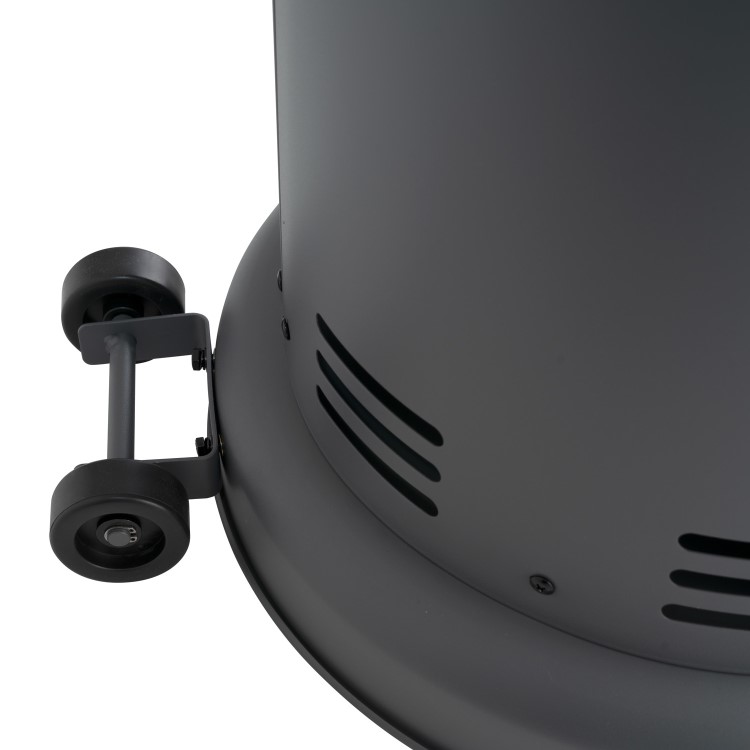 Refurbished electriQ Outdoor Freestanding Gas Patio Heater in Grey with Free Cover 