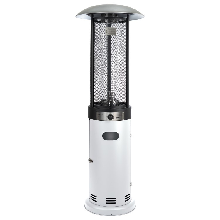 Refurbished electriQ eiQODGRWH Outdoor Freestanding Gas Patio Heater White