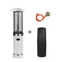 Refurbished electriQ eiQODGRWH Outdoor Freestanding Gas Patio Heater White