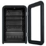 Refurbished electriQ eiQRETRO115DFBLK 115 Litre Retro Drinks Fridge Black