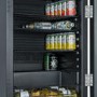 Refurbished electriQ eiQRETRO115DFBLK 115 Litre Retro Drinks Fridge Black