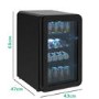 electriQ 70 Litre Retro Drinks Fridge - Glossy Black