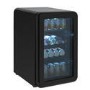 electriQ 70 Litre Retro Drinks Fridge - Glossy Black