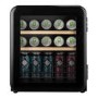 electriQ 48 Litre Retro Drinks Fridge - Glossy Black