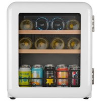 Refurbished electriQ eiQRETROTTDFWHT 48 Litre Retro Drinks Fridge White