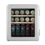 Refurbished electriQ eiQRETROTTDFWHT 48 Litre Retro Drinks Fridge White