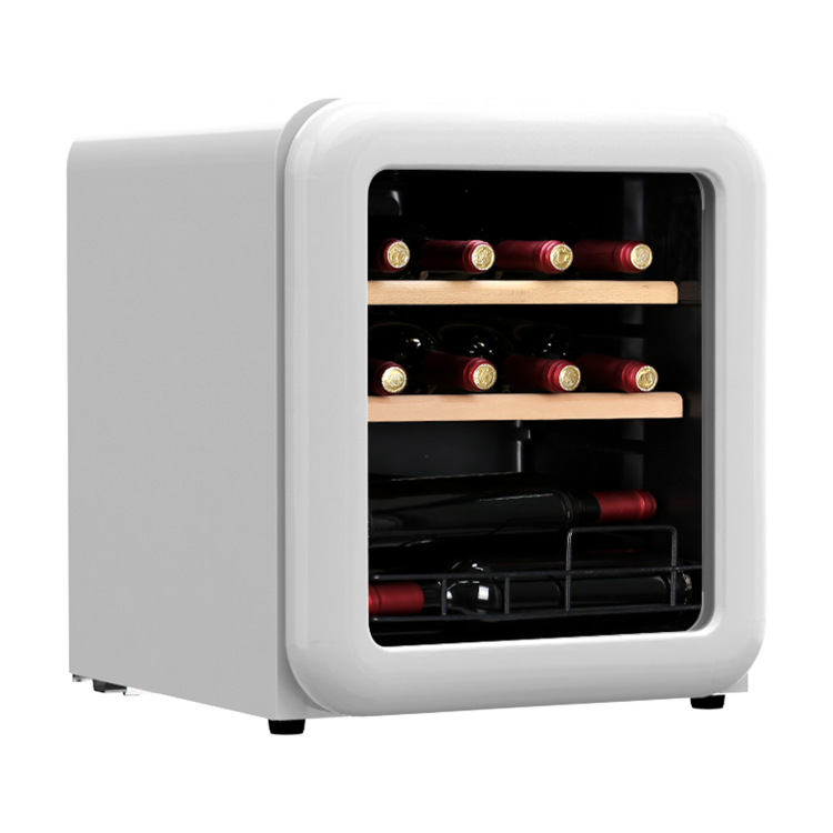 Refurbished electriQ eiQRETROTTDFWHT 48 Litre Retro Drinks Fridge White