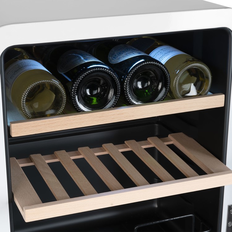 Refurbished electriQ eiQRETROTTDFWHT 48 Litre Retro Drinks Fridge White