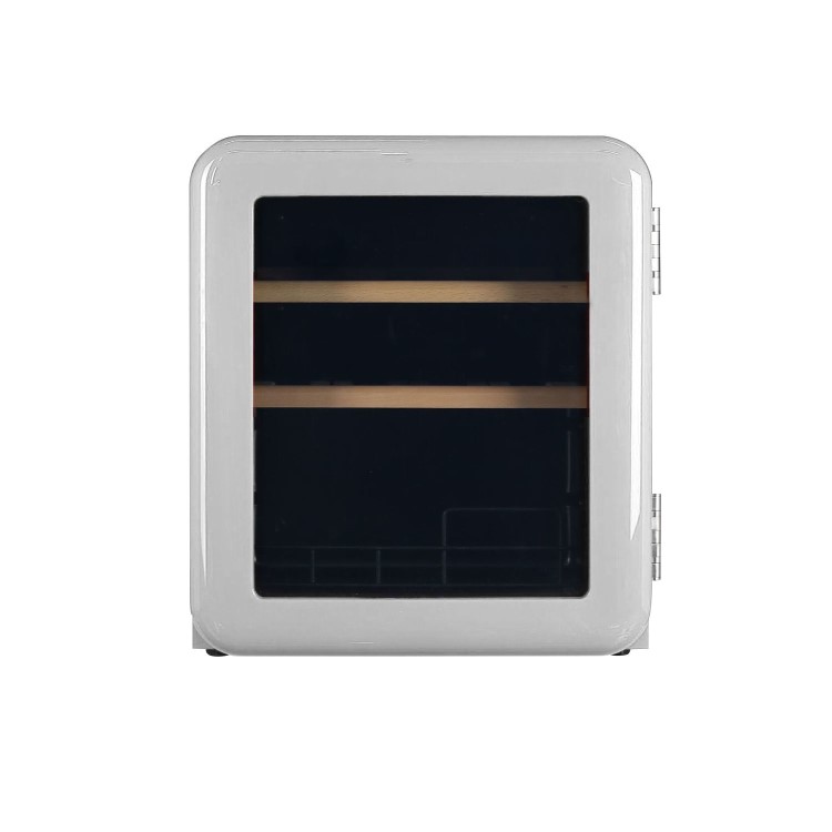 Refurbished electriQ eiQRETROTTDFWHT 48 Litre Retro Drinks Fridge White