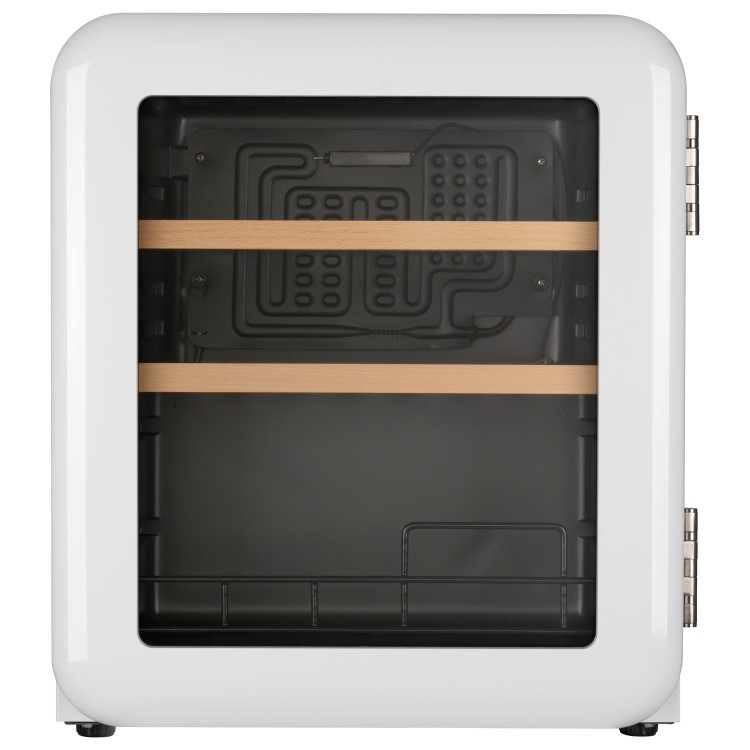 Refurbished electriQ eiQRETROTTDFWHT 48 Litre Retro Drinks Fridge White