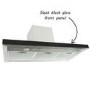GRADE A1 - electriQ 100cm Slimline Box Touch Control Chimney Cooker Hood - Black Glass Front- 5 Year warranty