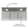 GRADE A1 - electriQ 100cm Slimline Box Touch Control Chimney Cooker Hood - Black Glass Front- 5 Year warranty