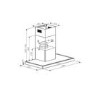 Refurbished electriQ 100cm Touch Control Wall Mounted Chimney Cooker Hood - Black Glass Front- 5 Year warranty