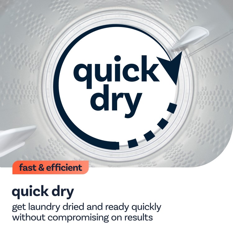 electriQ 12kg Heat Pump Tumble Dryer - A++ Rated, Sensor Dry - Black