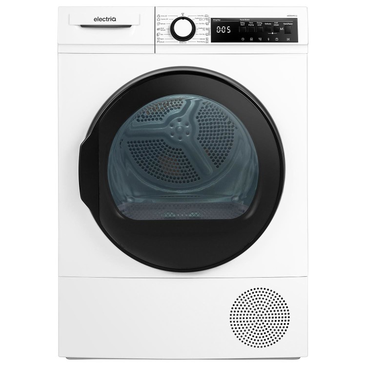 Refurbished electriQ eiQTDHPFS12 Freestanding Heat Pump 12KG Tumble Dryer