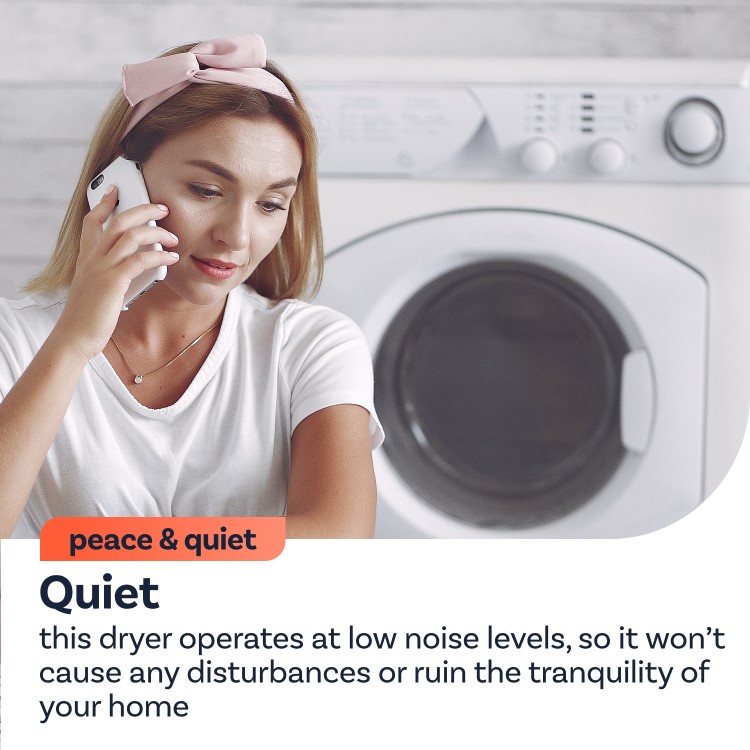 electriQ 9kg Heat Pump Tumble Dryer - A++ Rated, Quiet - White