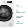 Refurbished electriQ eiQTDHPFS9 Freestanding Heat Pump 9KG Tumble Dryer White