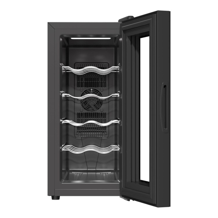 electriQ 10 Bottle Thermoelectric Freestanding Wine Cooler - Black