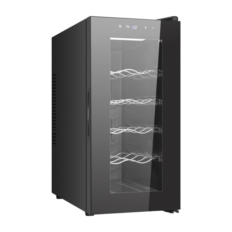 electriQ 10 Bottle Thermoelectric Freestanding Wine Cooler - Black