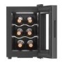 electriQ 6 Bottle Thermoelectric Freestanding Wine Cooler - Black