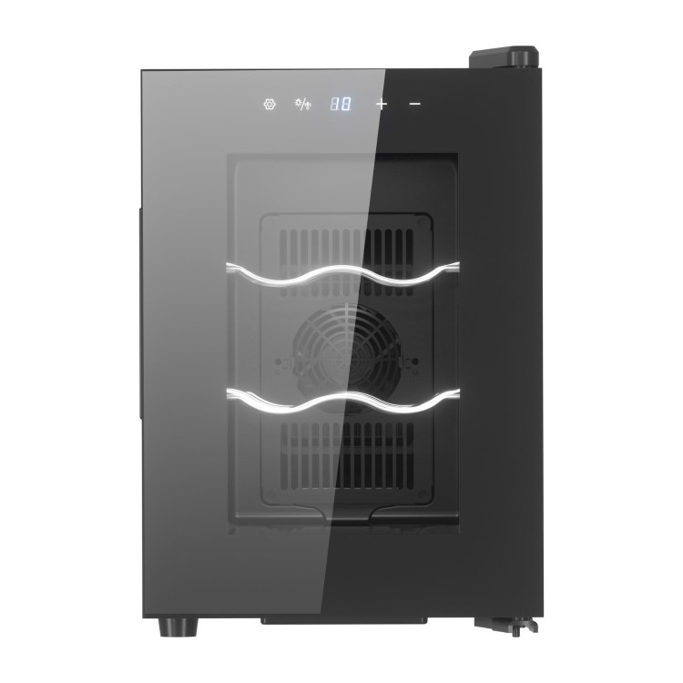 electriQ 6 Bottle Thermoelectric Freestanding Wine Cooler - Black
