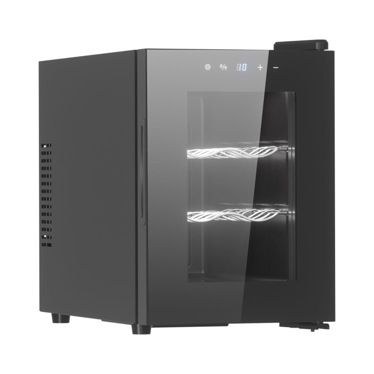 electriQ 6 Bottle Thermoelectric Freestanding Wine Cooler - Black