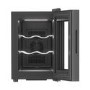 electriQ 6 Bottle Thermoelectric Freestanding Wine Cooler - Black