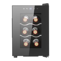electriQ 6 Bottle Thermoelectric Wine Cooler - Compact Countertop Mini Wine Fridge