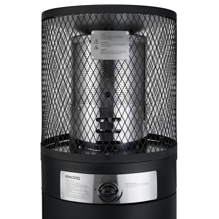 Refurbished electriQ eiQTTGBL Outdoor Gas Table Top Bullet Heater in Black