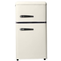 electriQ 80 Litre 70/30 Retro Freestanding Fridge Freezer – Cream