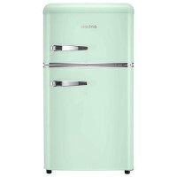electriQ 80 Litre 70/30 Retro Freestanding Fridge Freezer - Mint Green