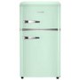 electriQ 80 Litre 70/30 Retro Freestanding Fridge Freezer - Mint Green