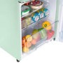electriQ 80 Litre 70/30 Retro Freestanding Fridge Freezer - Mint Green