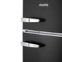 Refurbished electriQ eiQUCRETROFFMBLK Freestanding 80 Litre 70/30 Retro Fridge Freezer Matte Black