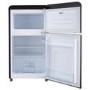 Refurbished electriQ eiQUCRETROFFMBLK Freestanding 80 Litre 70/30 Retro Fridge Freezer Matte Black