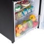 Refurbished electriQ eiQUCRETROFFMBLK Freestanding 80 Litre 70/30 Retro Fridge Freezer Matte Black