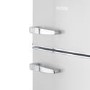 Refurbished electriQ eiQUCRETROFFWHT Freestanding 80 Litre 70/30 Retro Fridge Freezer White