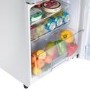 Refurbished electriQ eiQUCRETROFFWHT Freestanding 80 Litre 70/30 Retro Fridge Freezer White