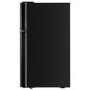 electriQ 80 Litre Under Counter Freestanding Fridge Freezer - Black