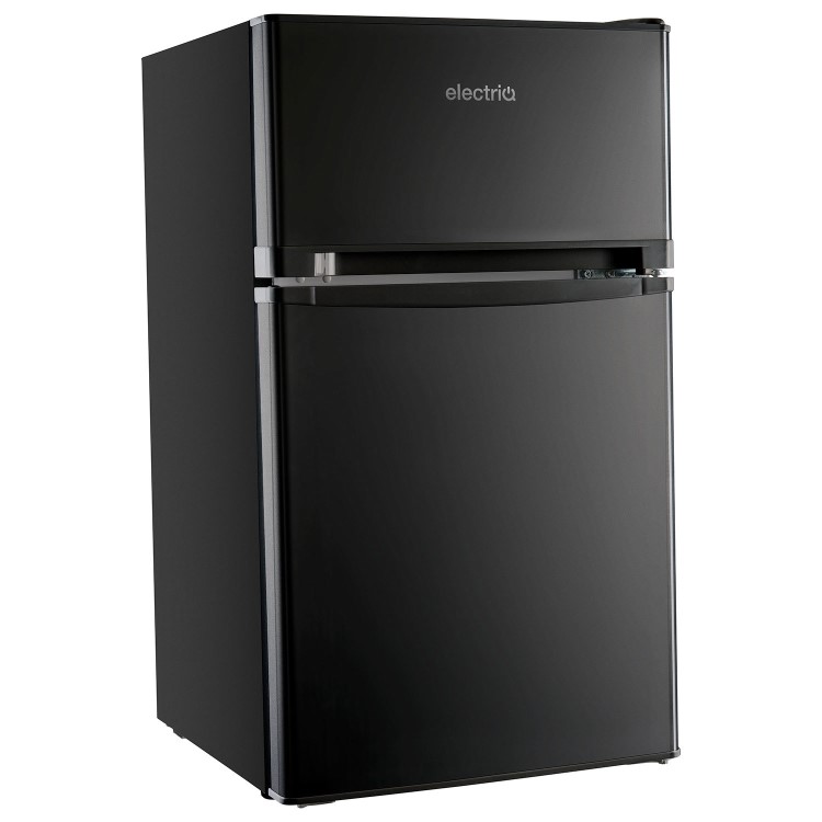 electriQ 80 Litre Under Counter Freestanding Fridge Freezer - Black